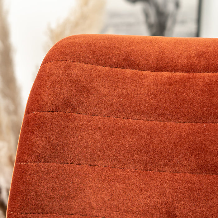 Bronx71 Velvet barkruk Toby koper 71 cm