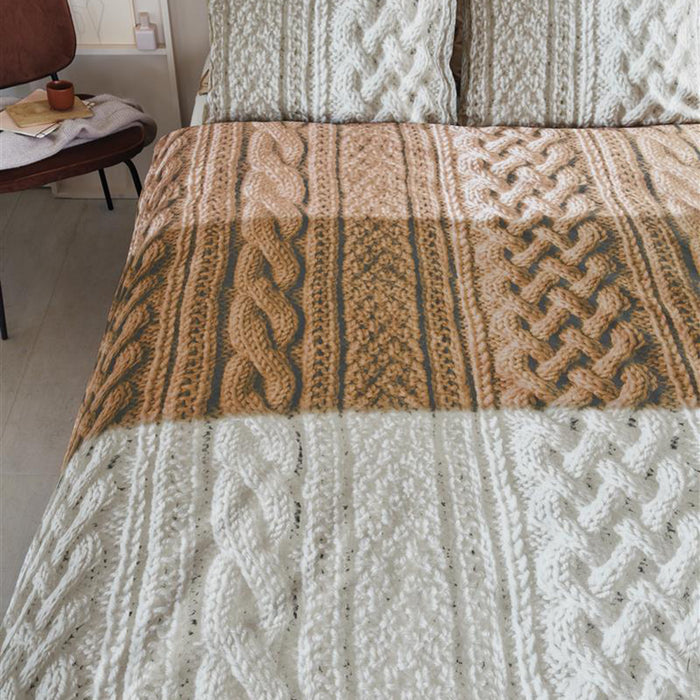 Ariadne at Home Snug Dekbedovertrek 240 x 220 cm - Bruin