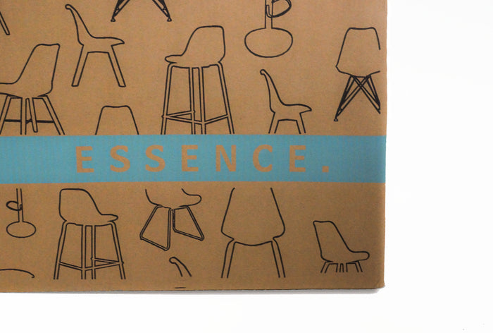 Essence Wood houten barkruk met kunstleren zitting - 65 cm