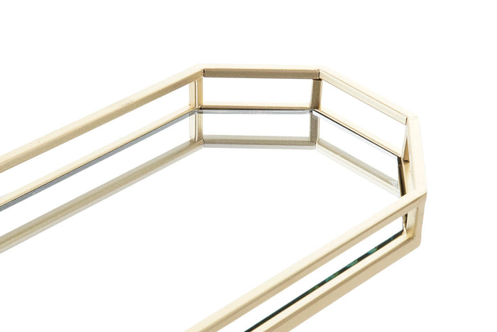 CASA DI ELTURO Mirror Tray Luxurious Hexagon - Metalen spiegel