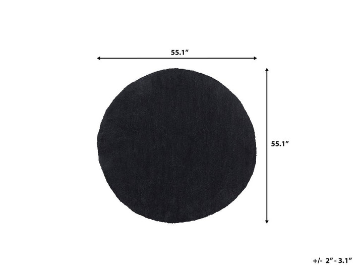 Beliani - DEMRE - Shaggy vloerkleed - Zwart - 140 cm - Polyester