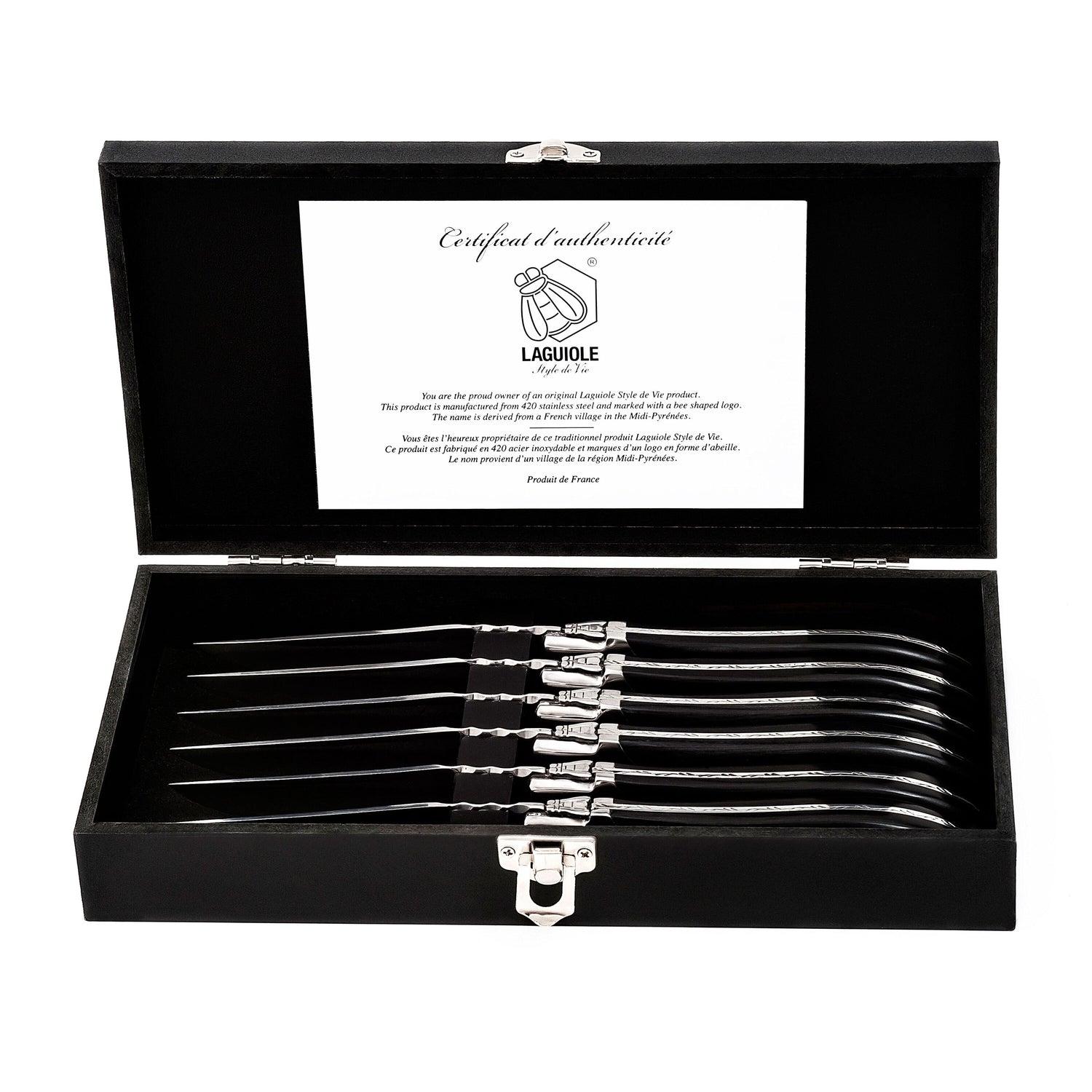Laguiole Style de Vie Luxury Line Steakmessenset 6 st.