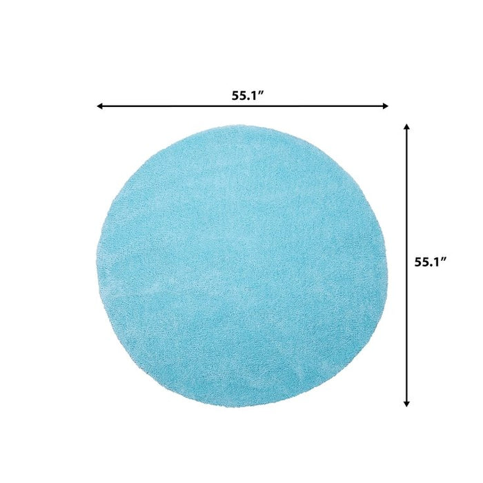 Beliani - DEMRE - Shaggy vloerkleed - Blauw - 140 cm - Polyester