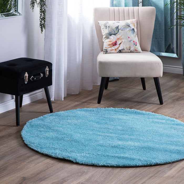 Beliani - DEMRE - Shaggy vloerkleed - Blauw - 140 cm - Polyester