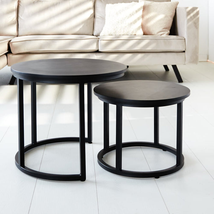 Dimehouse Industriële salontafel set van 2 Rosa zwart