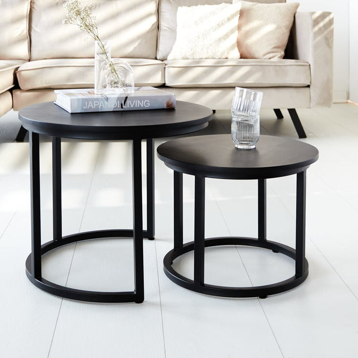 Dimehouse Industriële salontafel set van 2 Rosa zwart