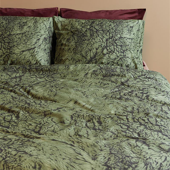 At Home by Beddinghouse Feel Warm Dekbedovertrek 200 x 220 cm - Groen