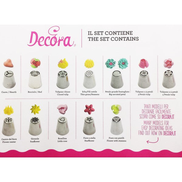 Decora - Spuitmondjes 3D - Boeket - Set 1 - Decora