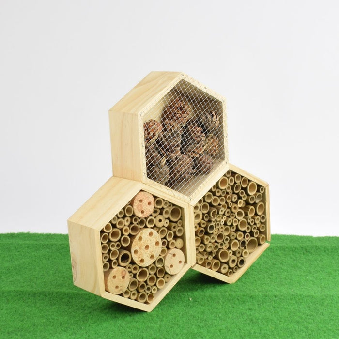Orange85 Bijenhotel Insectenhotel Insectenhuis Bruin Hexagon 35x35x...