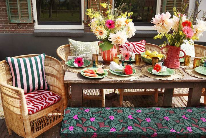 Palais x Romy Boomsma Kussen Jackie Roze & Groen (60x40)