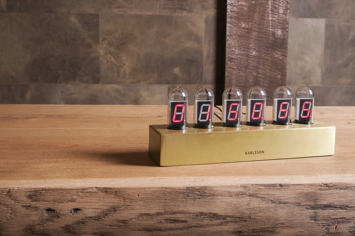 Karlsson Cathode Tafelklok - Goud