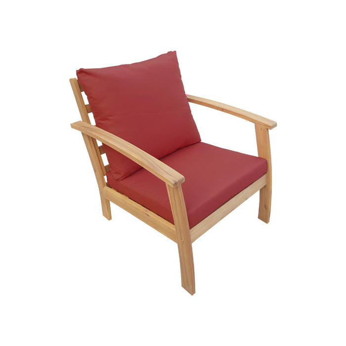 sweeek - Houten loungeset, 4 zitplaatsen