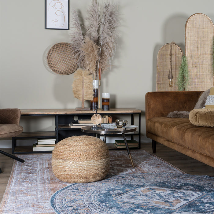 Vloerkleed Laria Blue 4 Rond - ø120 cm