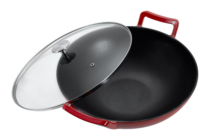 Buccan - Hamersley - Gietijzeren wokpan 36cm - Rood