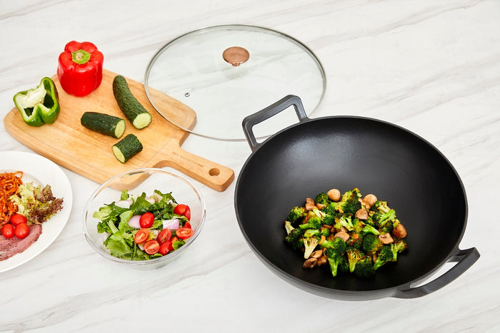 Buccan - Hamersley - Gietijzeren wokpan 36cm - Zwart