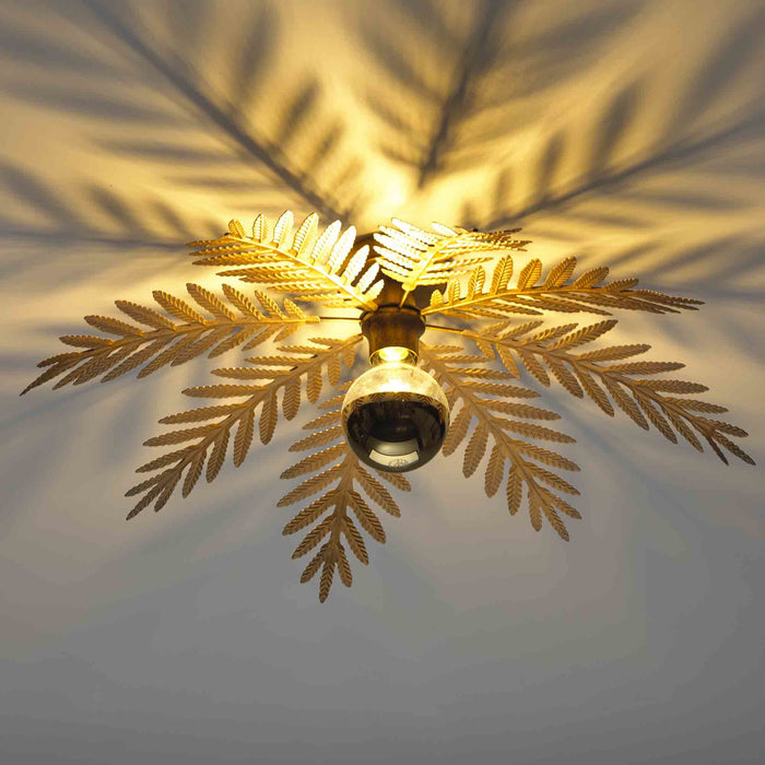 Ylumen Plafondlamp Palm 8 bladen Ø 65 cm goud bruin