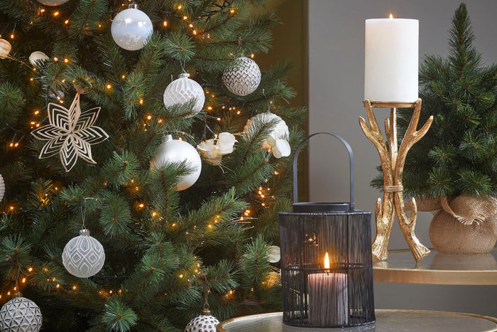 House of Seasons Yves Lantaarn - H19 x Ø15 cm - Zwart