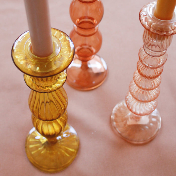 À la Classic Glazen Kandelaar - Blush