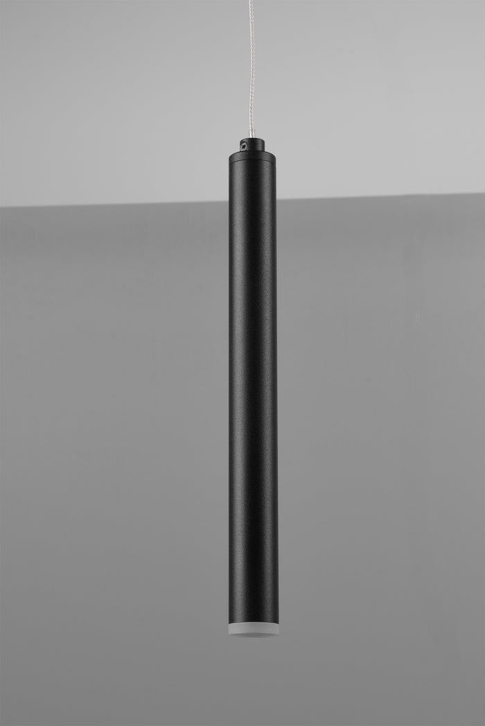 TRIO - Hanglamp Tubular Zwart 115 cm .