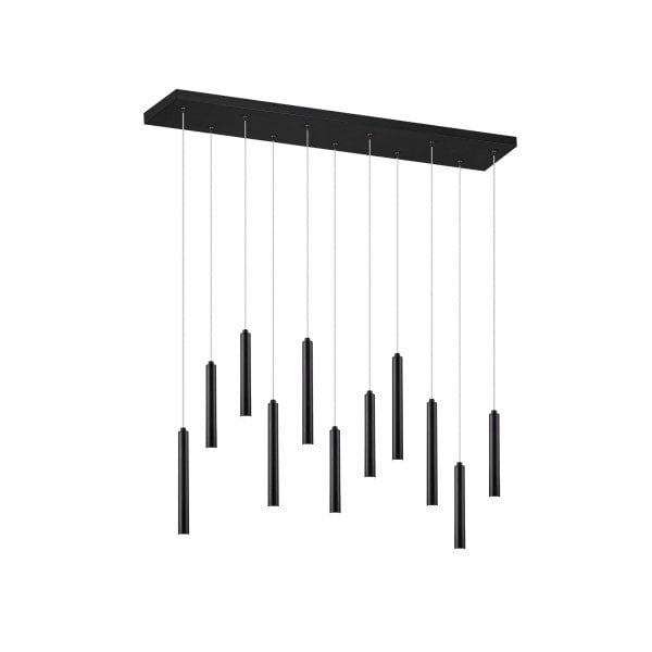 TRIO - Hanglamp Tubular Zwart 115 cm .