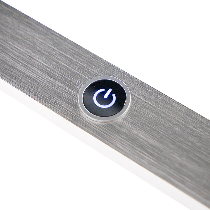 QAZQA Design hanglamp staal met touch-dimmer incl. LED - Platina