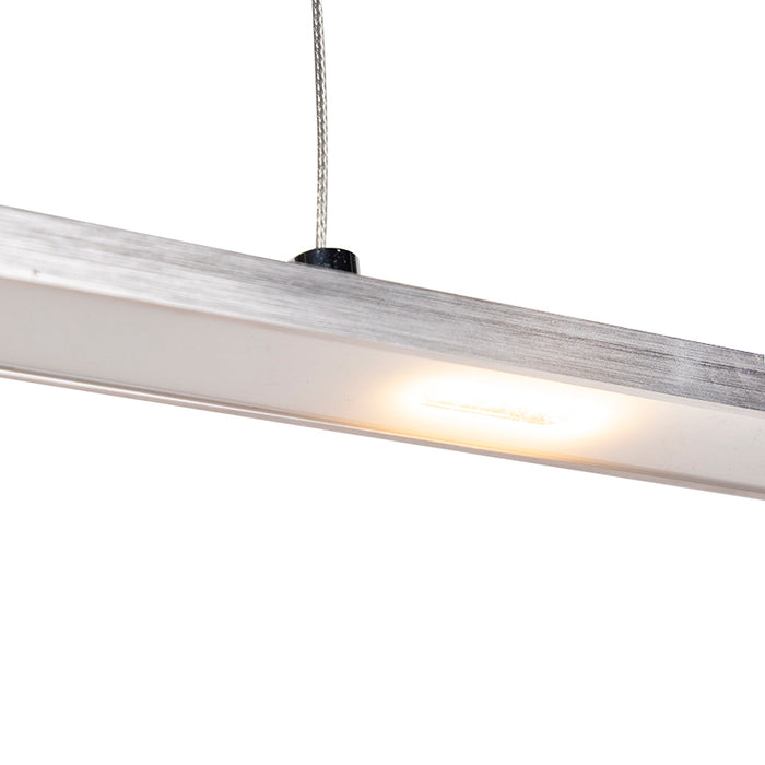 QAZQA Design hanglamp staal met touch-dimmer incl. LED - Platina