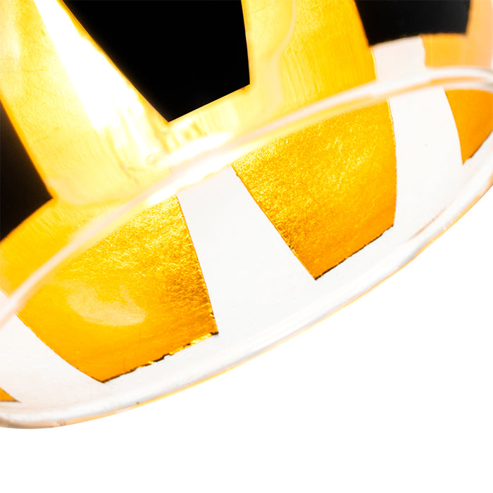 QAZQA Plafondlamp melone - Zwart - Modern - L 1010mm