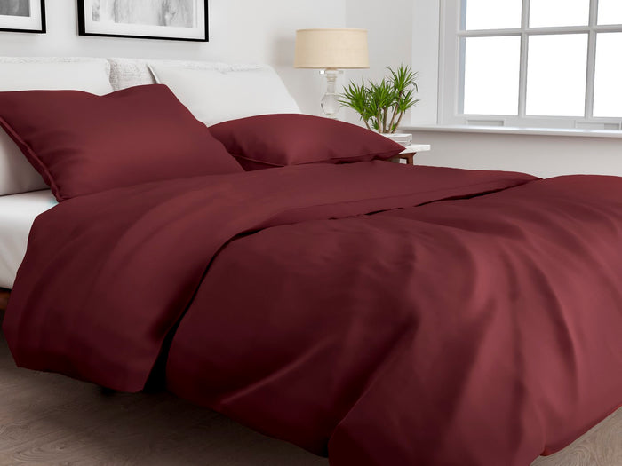 Zo Home Satinado Dekbedovertrekset Uni Katoen Satijn - spicy red