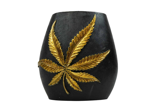 Liviza Bloemenvaas zwart goud - 24 cm