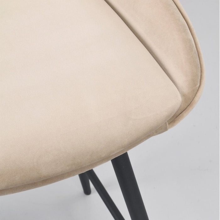 Rowico Home Sierra velvet barkruk beige - 67 cm