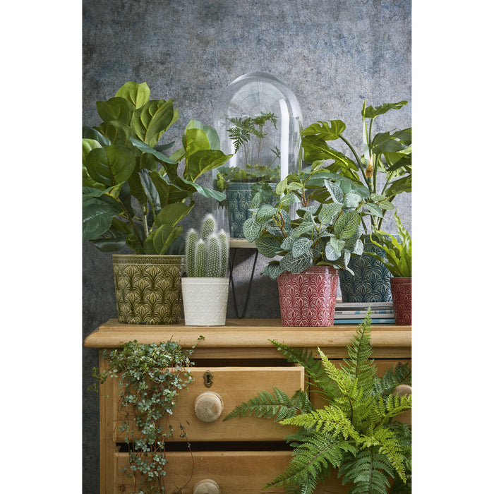 Mica Decorations Ficus Lyrata Kunstplant - H35 x Ø45 cm - Groen Bont