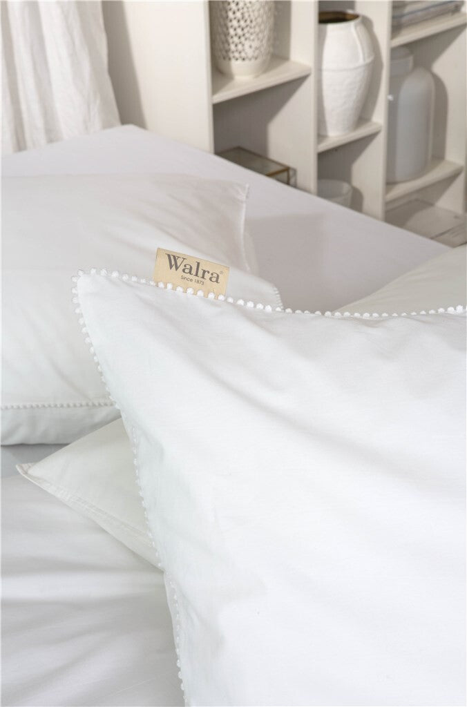 Walra - Dekbedovertrek Pretty Pom Pom - 240x220 - Wit