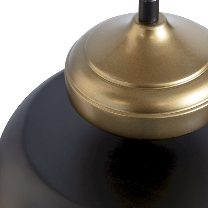 WOOOD Linne Hanglamp - Metaal - Zwart - 34x31x31