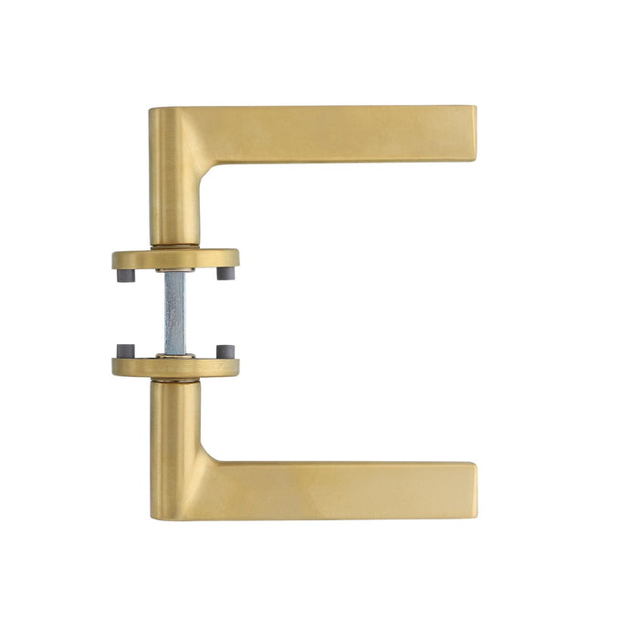 Intersteel Deurkruk Tiga met rozet ø49x7 mm messing mat titaan PVD