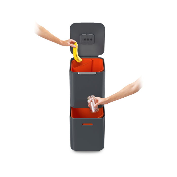 Joseph Joseph Intelligent Waste Afvalemmer Totem Compact 40 Liter (2x20 Liter)