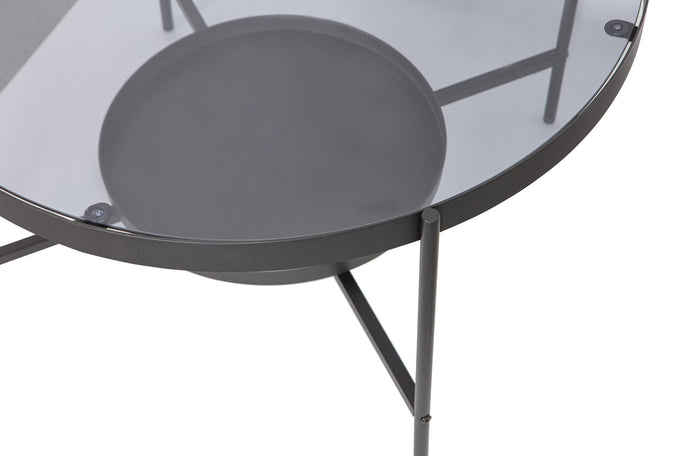 WOOOD Salontafel Jitske - Metaal - Zwart - 46x80x80