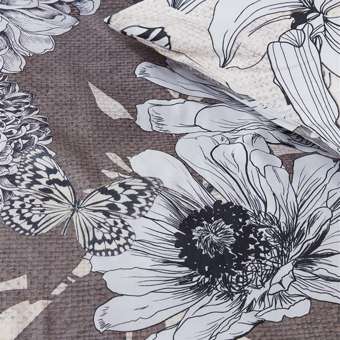 Beddinghouse Black Garden Dekbedovertrek 240 x 220 cm - Naturel