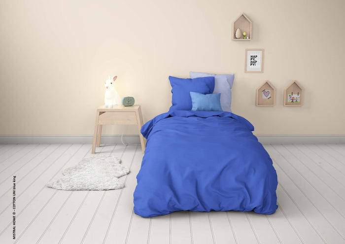 Mistral Home-Dekbedovertrek-100%Katoen-140x200+65x65cm-Blauw