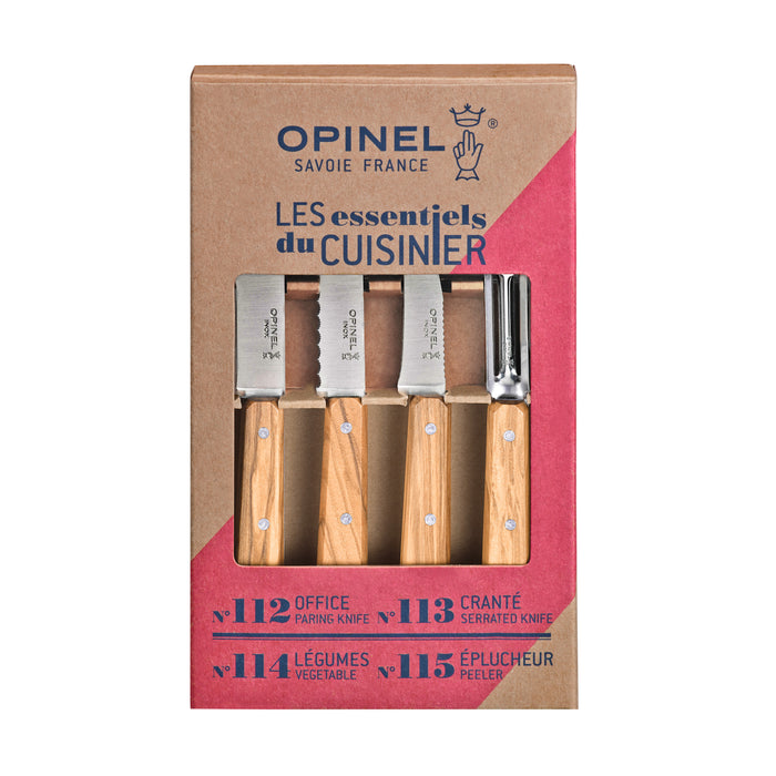 Opinel Les Essentiels Olivier Keukenset - 4-delig - Olijfhout