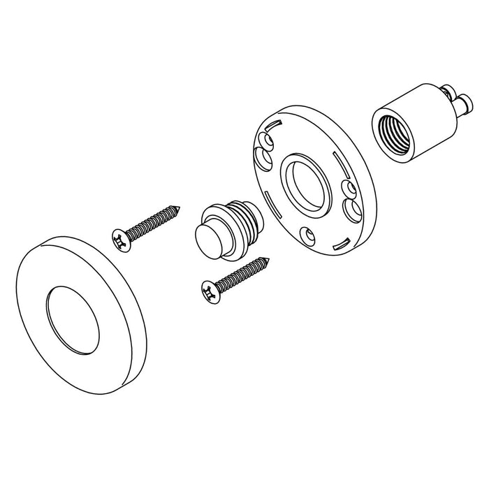 Intersteel Deurbel rond verdekt messing getrommeld