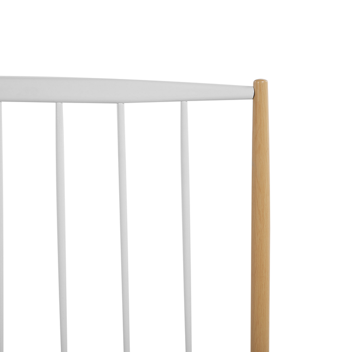 Beliani - MAURS - Tweepersoonsbed - Wit|Bruin - 140 x 200 cm - Metaal