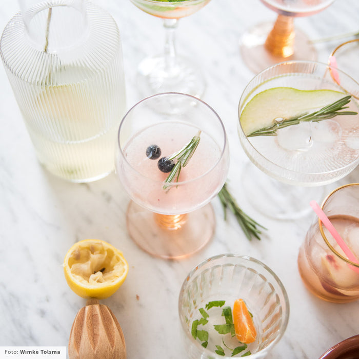 Ferm Living Ripple Coupe Champagneglazen 2 st. - Clear