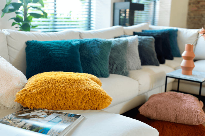 Dutch Decor kussenhoes FLUFFY - 45x45 cm Golden Glow