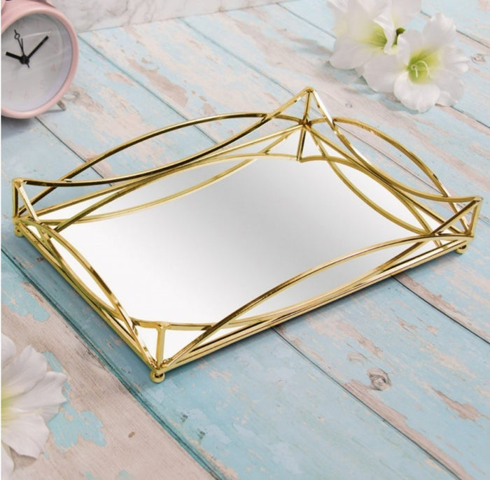 CASA DI ELTURO Mirror Tray Luxurious Rechthoek - Metalen spiegel
