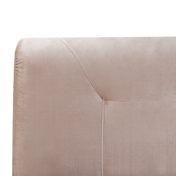 Beliani-MARQUISE -Tweepersoons boxspring-Beige-160 x 200 cm-Fluweel