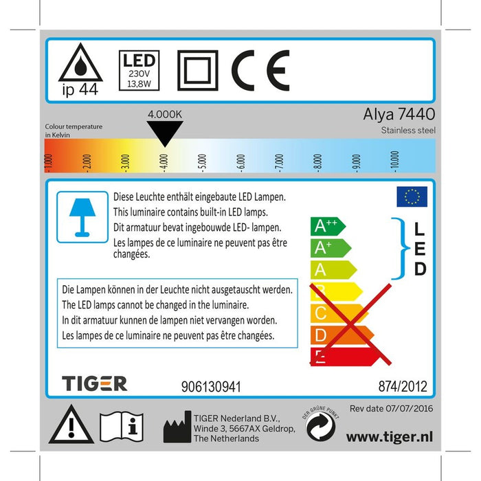Tiger Alya LED Badkamerlamp