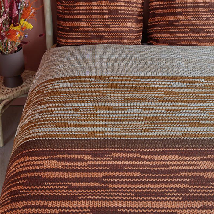 Beddinghouse Fardau Dekbedovertrek 200 x 220 cm - Terra