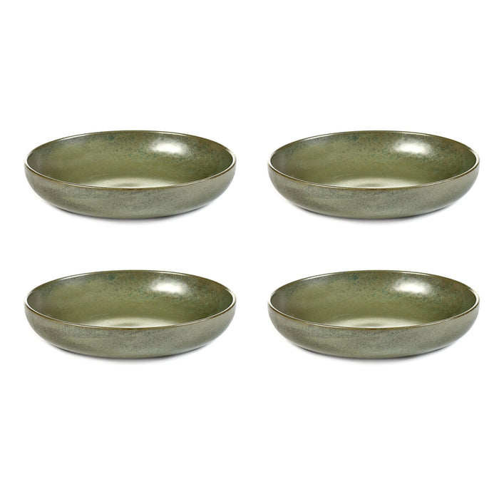 SERAX - Sergio Herman - Surface Diep Bord 4 st. - Ø 21 cm - Camogreen