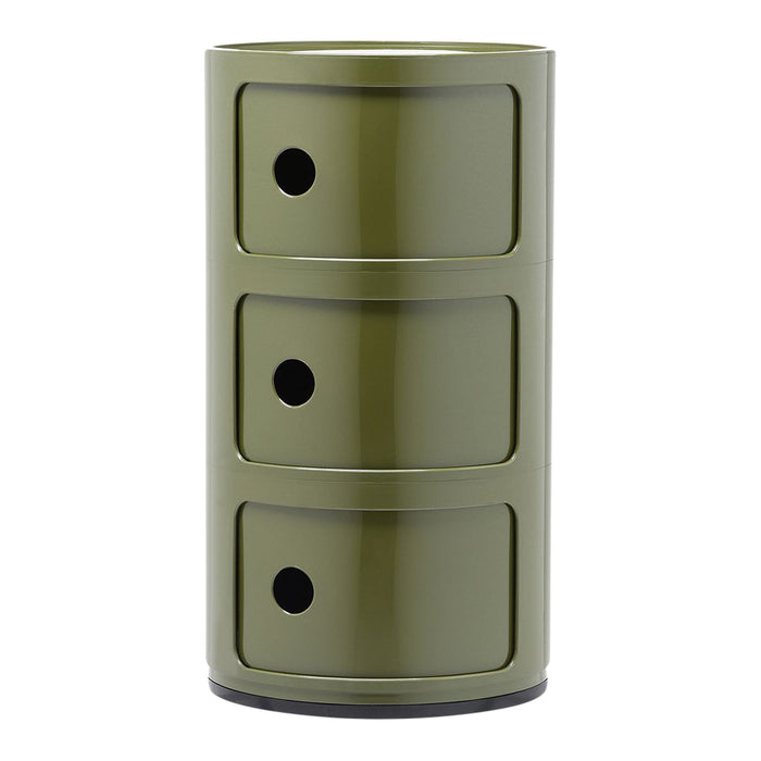 Kartell Componibili Kast - 3 Modules - Mosgroen