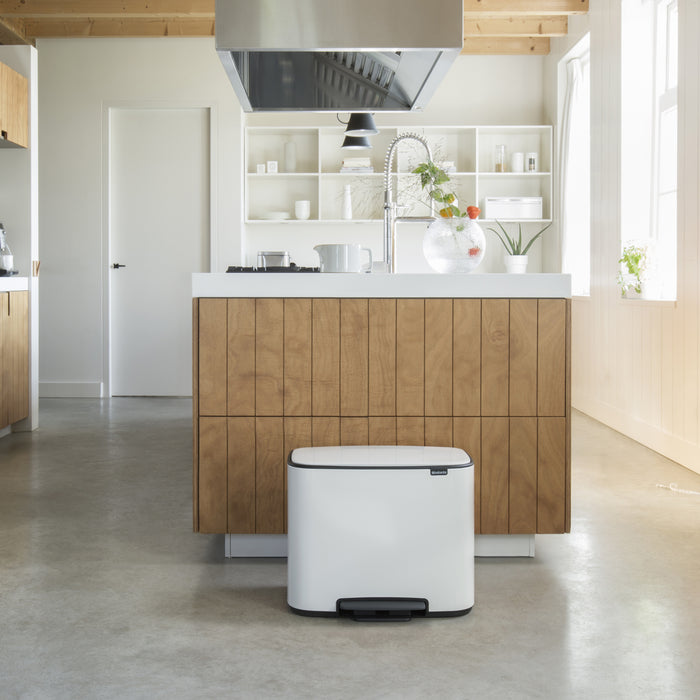 Brabantia Bo Pedaalemmer 11 + 23 L - Wit